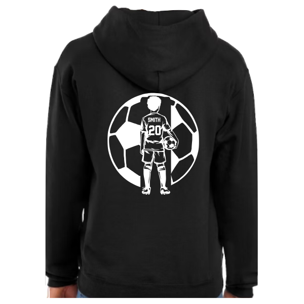 Personalized Boy Soccer Player:   t-shirt, long sleeve or sweatshirt