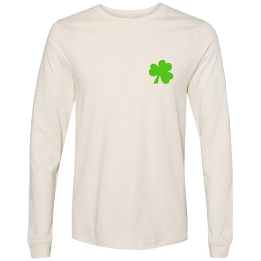 Puffy Shamrock:  Long sleeve, crewneck or Hoodie: Youth and Adult