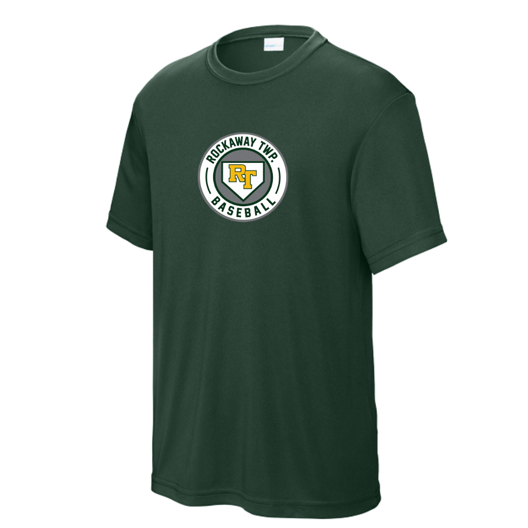 Rockaway Baseball Logo Dri Fit or Cotton T-shirt: Youth and Adult