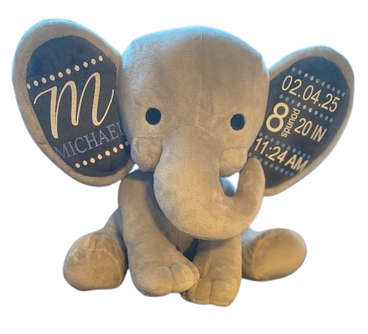 Personalized Birth Announcement Elephant