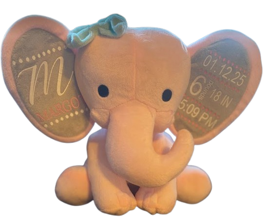 Personalized Birth Announcement Elephant