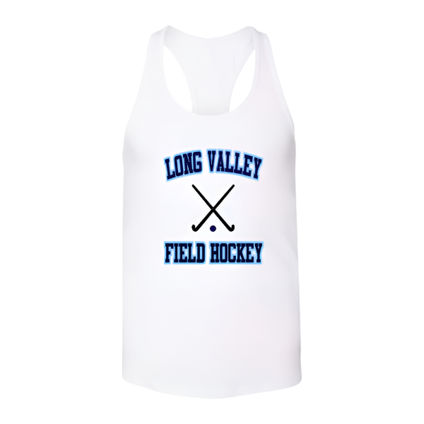 LV Field Hockey Sticks Women's Racerback Tank Top:  Navy or White