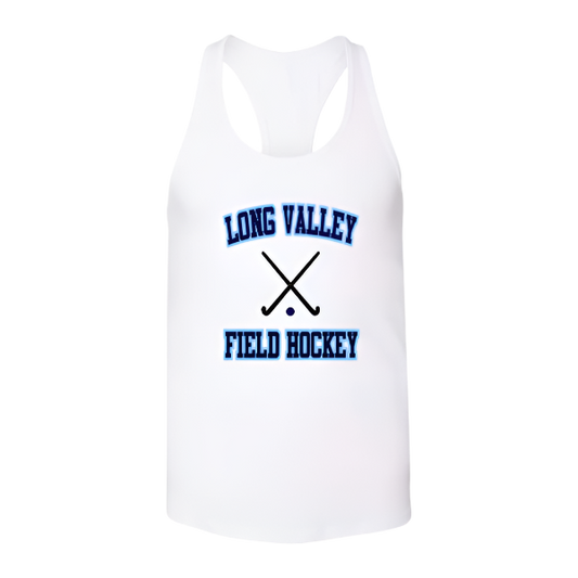 LV Field Hockey Sticks Women's Racerback Tank Top:  Navy or White