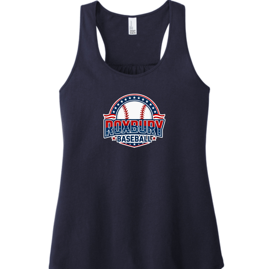American Roxbury Baseball Logo Women's  Racerback Tank Top