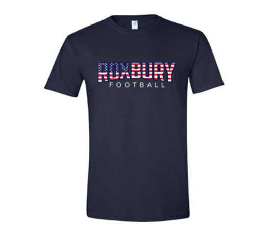 Roxbury Football American Design Navy or White:  t-shirt, long sleeve tshirt