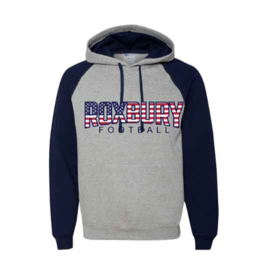 Roxbury Football American Design Colorblock Hoodie