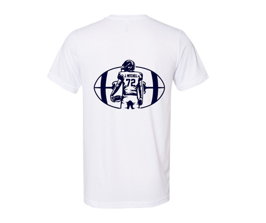 Football Heart with Personalized Football Player(s) /Cheerleader:   t-shirt, long sleeve or sweatshirt (Copy)
