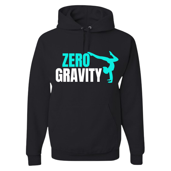 Zero Gravity Hoodie Black or White with Personalization: Youth/Adult