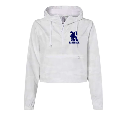 R Logo Women's Camo Rain Windbreaker:  Adult only