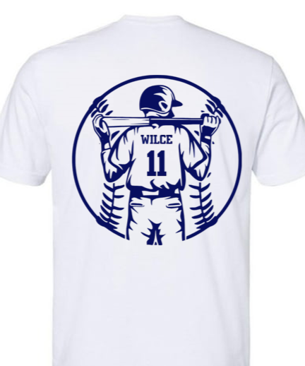 Personalized Baseball Player T-Shirt Youth/Adult