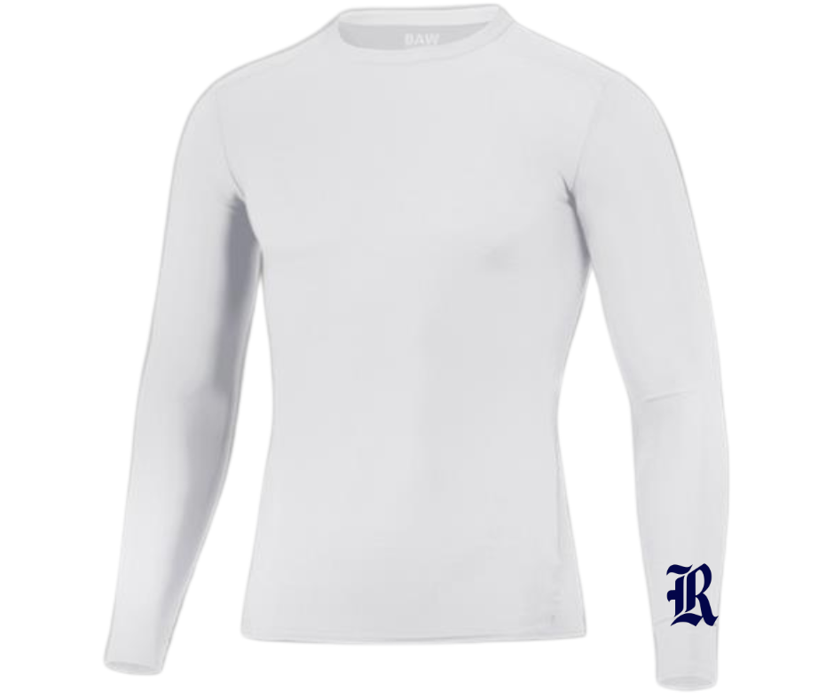 R baseball Compression shirt long sleeve:  Youth/Adult