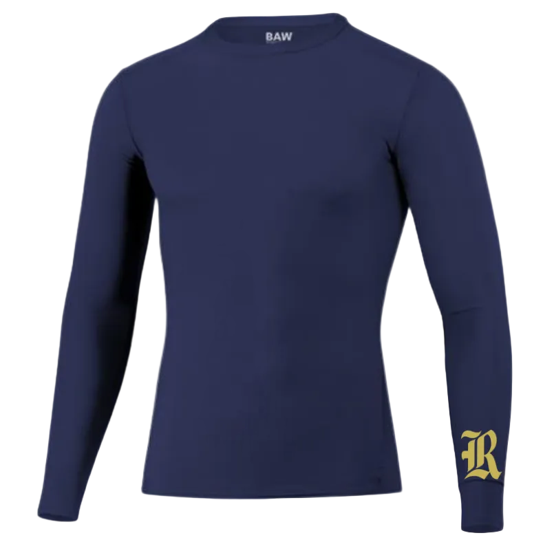 R baseball Compression shirt long sleeve:  Youth/Adult