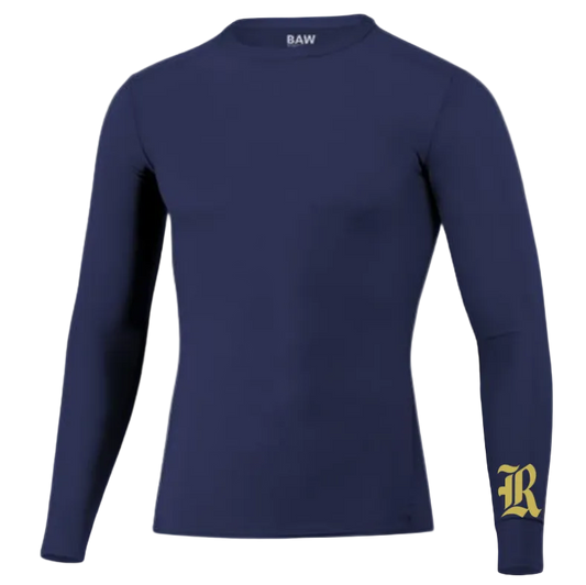 R baseball Compression shirt long sleeve:  Youth/Adult