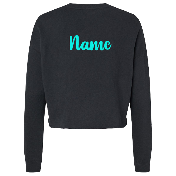 Zero Gravity Cropped Crew Sweatshirt Black or White with Personalization Option