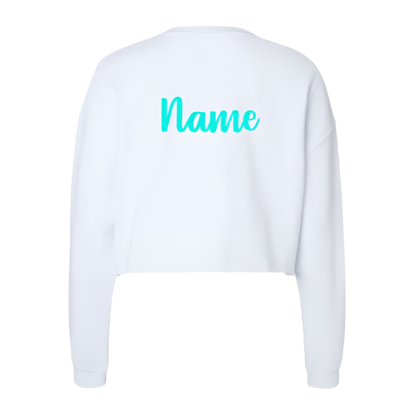 Zero Gravity Cropped Crew Sweatshirt Black or White with Personalization Option