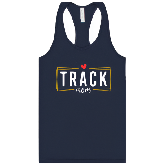 Roxbury Track Mom Heart Tank:  White or Navy