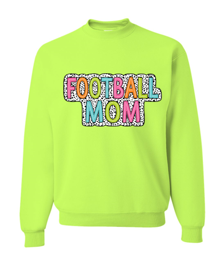 Football Mom Neon Crew Sweatshirt
