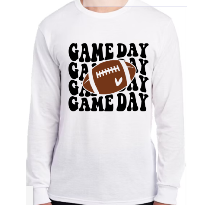 Football Game Day Long Sleeve Shirt Youth/Adult