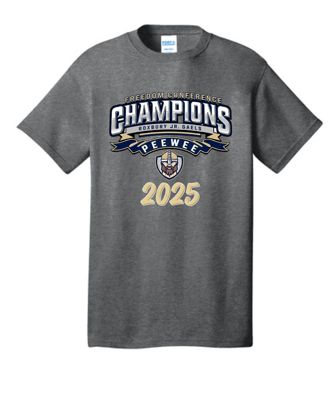 PEEWEE CHAMPIONS t-shirt:  Navy or Grey