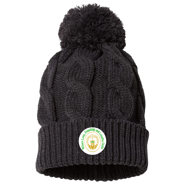 WOIH Cable Knit Pom Pom Hat