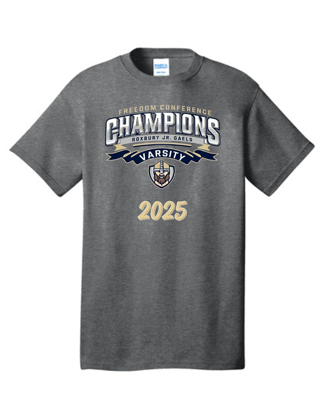 VARSITY CHAMPIONS t-shirt:  Navy or Grey