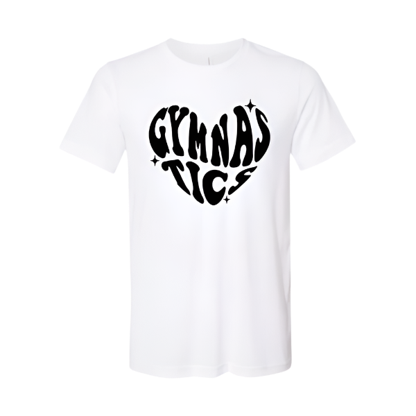 Gymnastics Heart:  White or Black