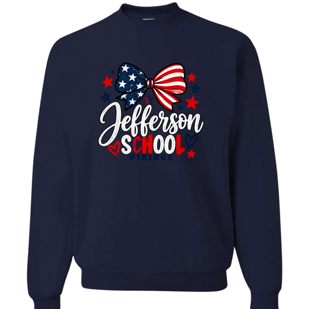 Jefferson School Crewneck Sweatshirt:  Youth and Adult