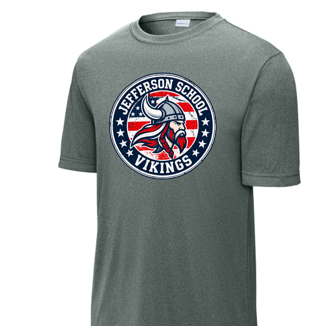 Jefferson School Dri Fit Shirt: youth and adult