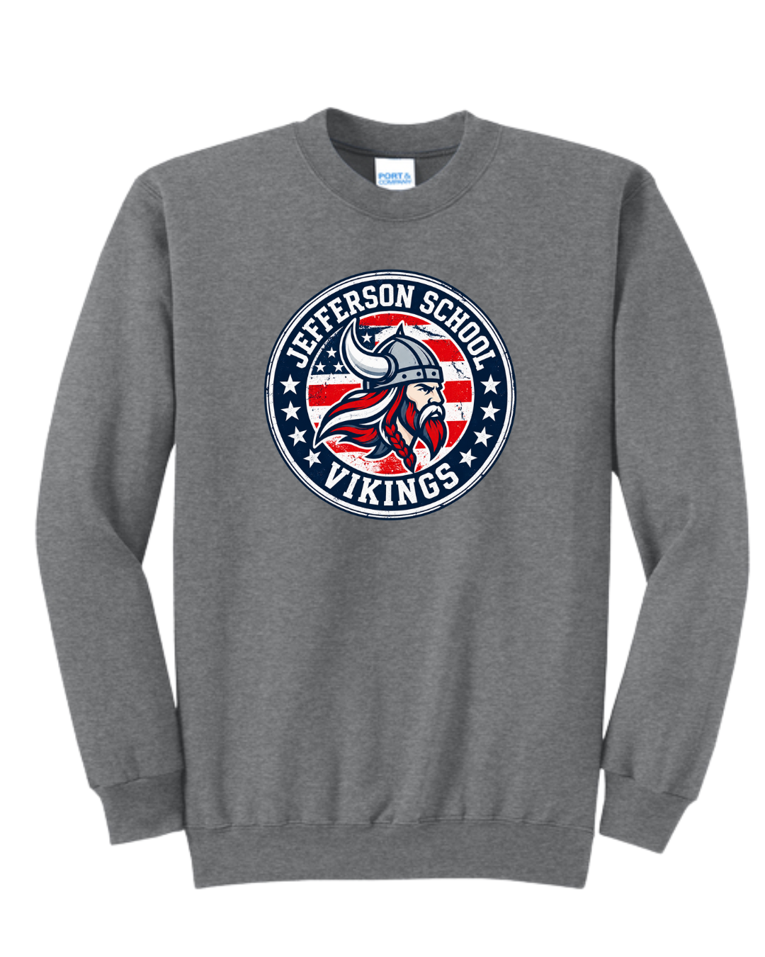 Jefferson School Crewneck Sweatshirt:  Youth and Adult