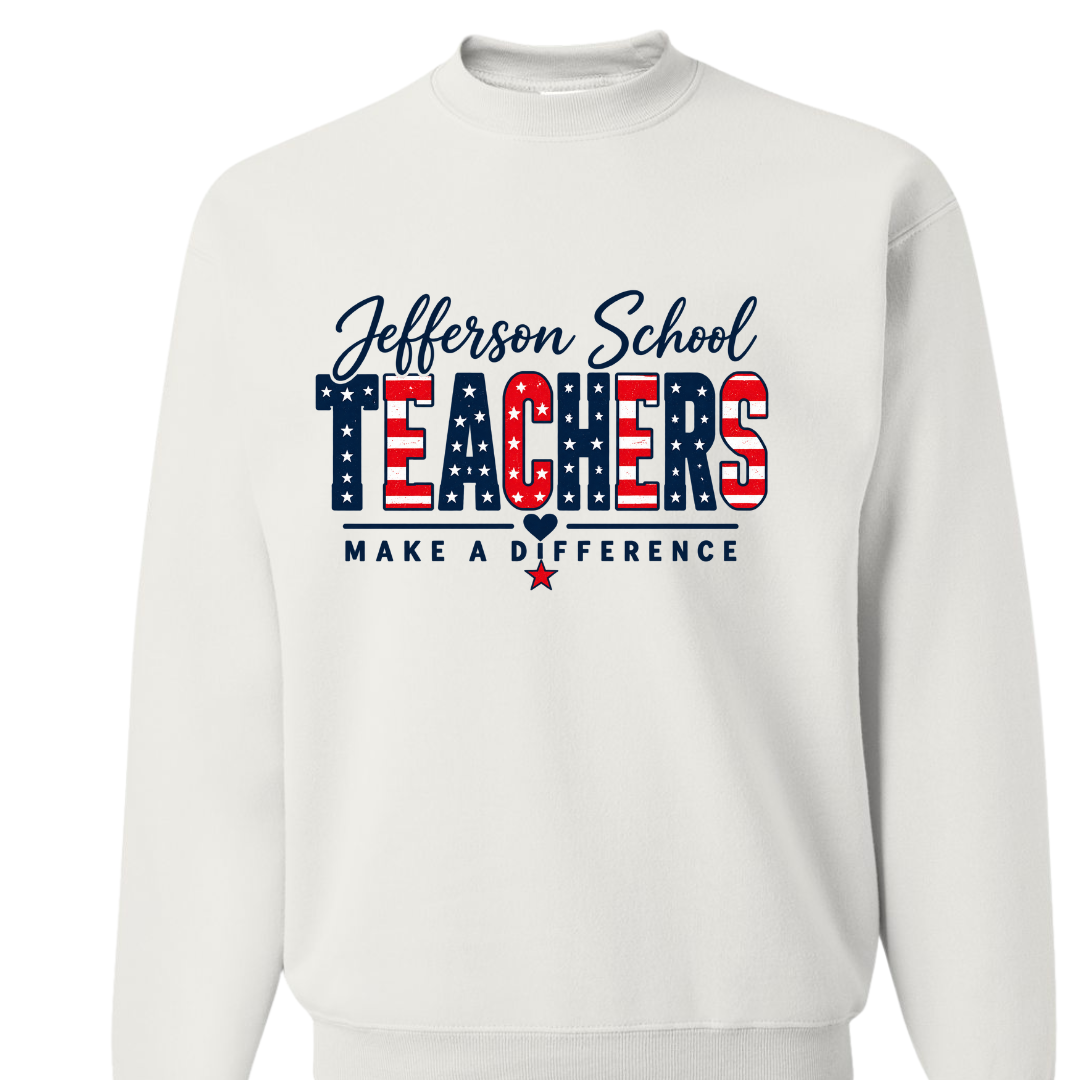Jefferson School Crewneck Sweatshirt:  Youth and Adult