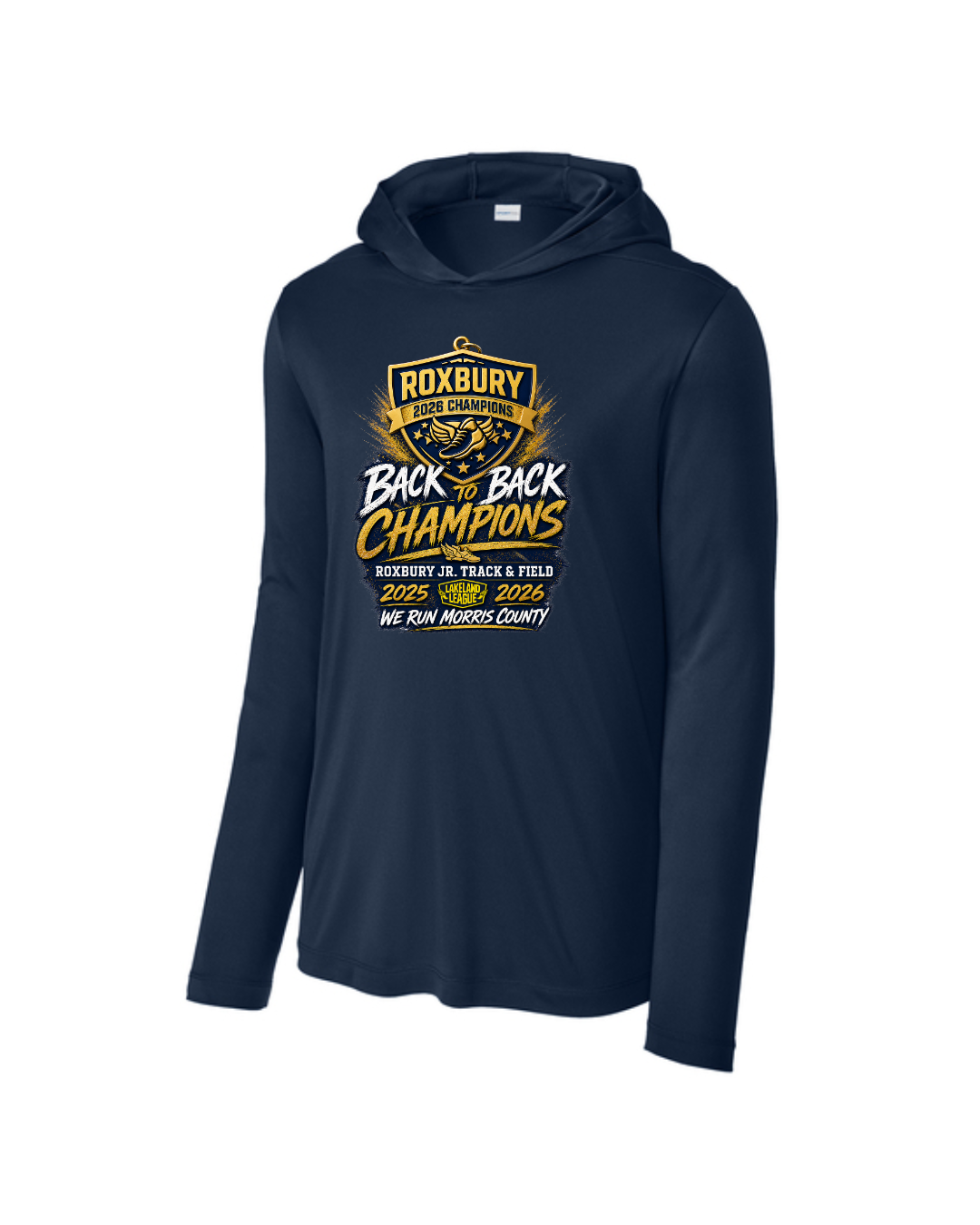 CHAMPIONSHIP logo Dri Fit Long Sleeve Hoodie:  Youth and Adult