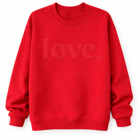 LOVE (puff) crewneck sweatshirt