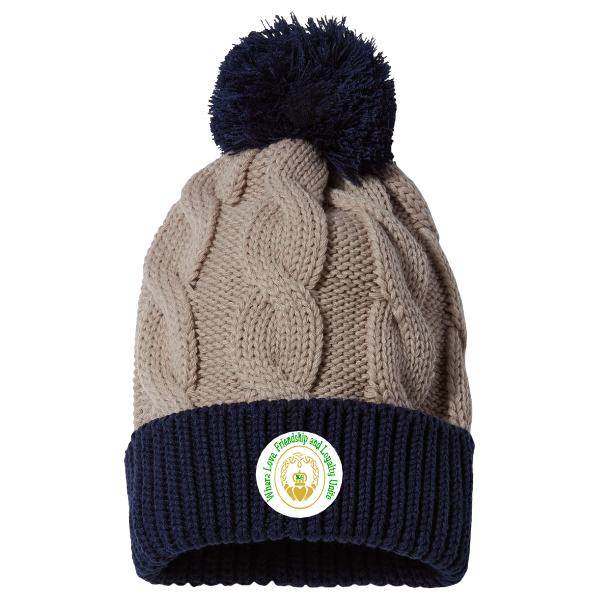 WOIH Cable Knit Pom Pom Hat