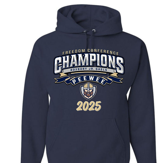 PEEWEE CHAMPIONS Hoodie:  Navy or Grey