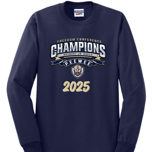 PEEWEE CHAMPIONS long sleeve  Navy or Grey