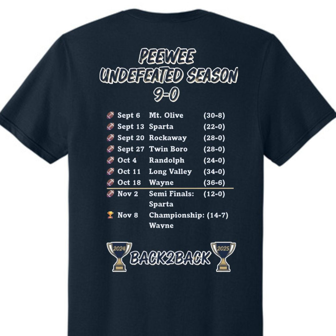 PEEWEE CHAMPIONS t-shirt:  Navy or Grey