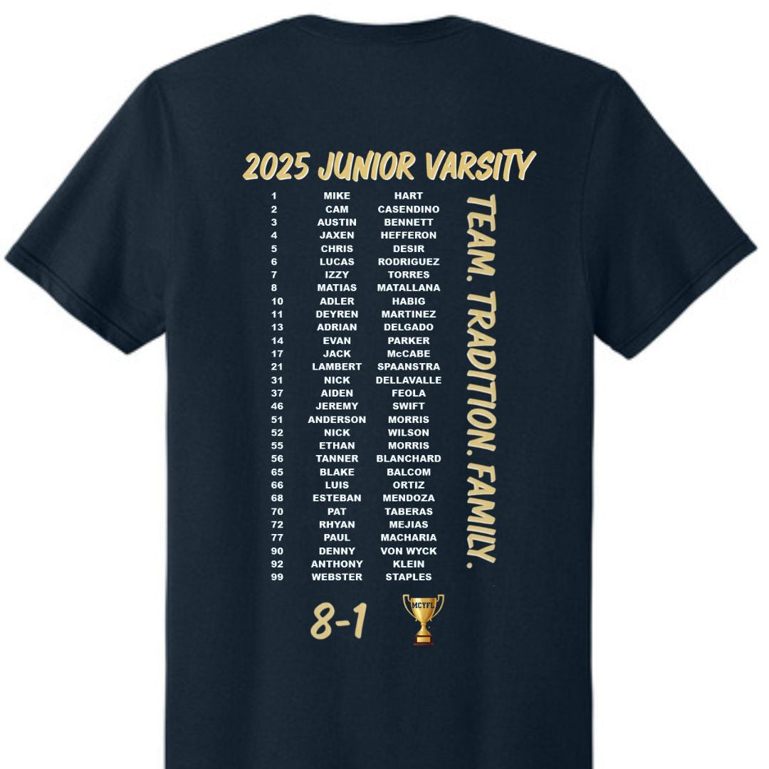 JV CHAMPIONS t-shirt:  Navy or Grey