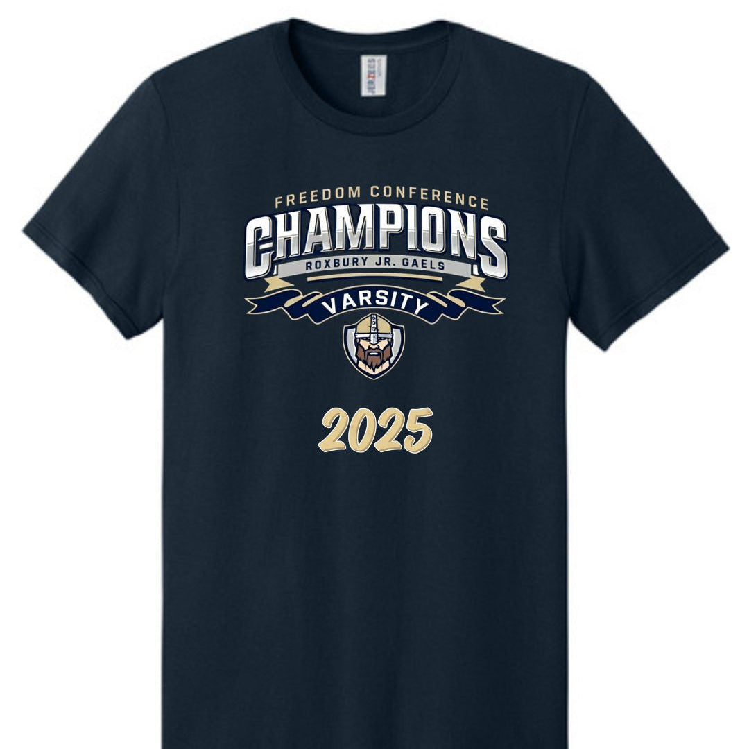 VARSITY CHAMPIONS t-shirt:  Navy or Grey