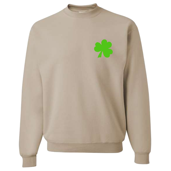 Puffy Shamrock:  Long sleeve, crewneck or Hoodie: Youth and Adult