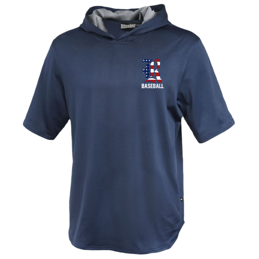 Roxbury Baseball Warm Up Short Sleeve Hoodie:  Youth and Adult