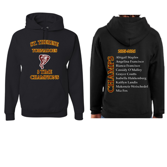 7th Grade GIRLS:  CYO 3 Time Champions Hoodie
