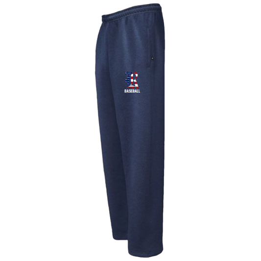 Sweatpants Open Bottom American Flag R Baseball:  Youth and Adult