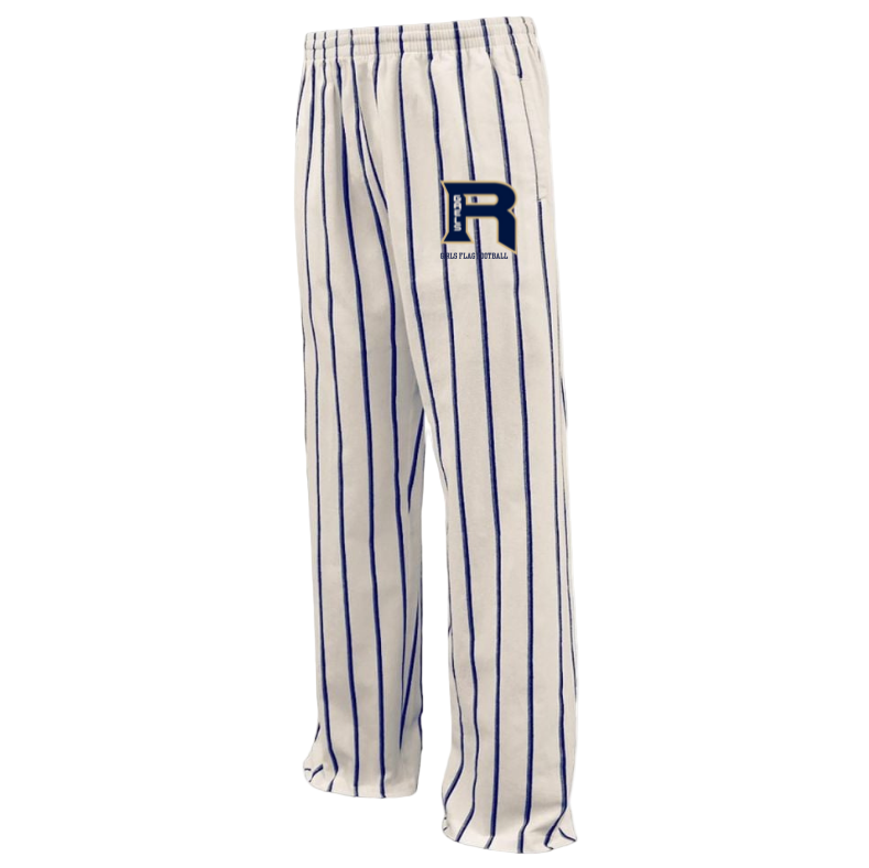 Roxbury Girls Flag Football Pinstriped Pajama Bottoms:  Youth/Adult