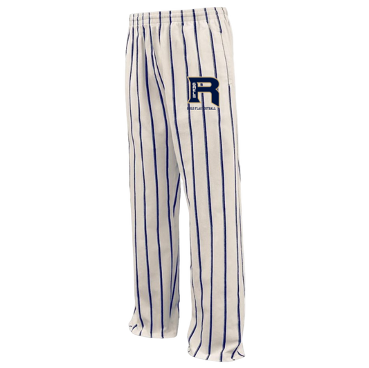 Roxbury Girls Flag Football Pinstriped Pajama Bottoms:  Youth/Adult